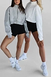 grey sweatshirt