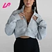 Stay comfy and stylish in our cropped sweatshirt with zipper. Made from soft, durable materials, it's perfect for casual wear. Shop now!